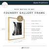 imageMCS Master ampamp Co Foundry Metal 11x14 Picture Frame Display Pictures 85x11 With Mat or 11x14 Without Mat Vertical ampamp Horizontal Wall Hanging Picture Frame for Photos ampamp Posters Black 1PackBrass