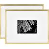 imageMCS Master ampamp Co Foundry Metal 11x14 Picture Frame Display Pictures 85x11 With Mat or 11x14 Without Mat Vertical ampamp Horizontal Wall Hanging Picture Frame for Photos ampamp Posters Black 1PackBrass