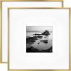 imageMCS Master ampamp Co Foundry Metal 11x14 Picture Frame Display Pictures 85x11 With Mat or 11x14 Without Mat Vertical ampamp Horizontal Wall Hanging Picture Frame for Photos ampamp Posters Black 1PackBrass