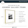 imageMCS Master ampamp Co Foundry Metal 11x14 Picture Frame Display Pictures 85x11 With Mat or 11x14 Without Mat Vertical ampamp Horizontal Wall Hanging Picture Frame for Photos ampamp Posters Black 1PackBrass