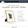 imageMCS Master ampamp Co Foundry Metal 11x14 Picture Frame Display Pictures 85x11 With Mat or 11x14 Without Mat Vertical ampamp Horizontal Wall Hanging Picture Frame for Photos ampamp Posters Black 1PackBrass
