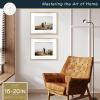 imageMCS Master ampamp Co Foundry Metal 11x14 Picture Frame Display Pictures 85x11 With Mat or 11x14 Without Mat Vertical ampamp Horizontal Wall Hanging Picture Frame for Photos ampamp Posters Black 1PackBrass