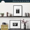 imageMCS Master ampamp Co Foundry Metal 11x14 Picture Frame Display Pictures 85x11 With Mat or 11x14 Without Mat Vertical ampamp Horizontal Wall Hanging Picture Frame for Photos ampamp Posters Black 1PackBlack