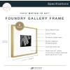 imageMCS Master ampamp Co Foundry Metal 11x14 Picture Frame Display Pictures 85x11 With Mat or 11x14 Without Mat Vertical ampamp Horizontal Wall Hanging Picture Frame for Photos ampamp Posters Black 1PackBrass
