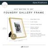 imageMCS Master ampamp Co Foundry Metal 11x14 Picture Frame Display Pictures 85x11 With Mat or 11x14 Without Mat Vertical ampamp Horizontal Wall Hanging Picture Frame for Photos ampamp Posters Black 1PackBrass