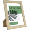 imageMCS Studio Gallery 85x11 Picture Frame Black Woodgrain Rectangle Photo Frame for Photos Posters ampamp Art Prints ampamp Easel for Tabletop Display 4PackNatural Woodgrain