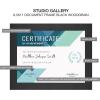 imageMCS Studio Gallery 85x11 Picture Frame Black Woodgrain Rectangle Photo Frame for Photos Posters ampamp Art Prints ampamp Easel for Tabletop Display 4PackBlack Woodgrain