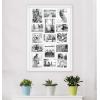 imageMCS Studio Gallery 85x11 Picture Frame Black Woodgrain Rectangle Photo Frame for Photos Posters ampamp Art Prints ampamp Easel for Tabletop Display 4PackWhite Woodgrain