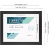 imageMCS Studio Gallery Matted Document Frame Set 11 x 14 Matted Certificate Frames Fit 85 x 11 Diplomas Documents ampamp Certificates Black Woodgrain 4Pack