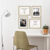 imageMCS Studio Gallery Matted Document Frame Set 11 x 14 Matted Certificate Frames Fit 85 x 11 Diplomas Documents ampamp Certificates Natural Woodgrain 4Pack