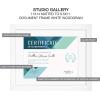 imageMCS Studio Gallery Matted Document Frame Set 11 x 14 Matted Certificate Frames Fit 85 x 11 Diplomas Documents ampamp Certificates White Woodgrain 4Pack