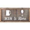 imageMCS 66959 Bar None Cheers Wine Cork Holder Shadowbox 10quotx10quot BrownHis  Hers