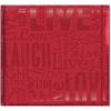 imageMCS Expressions Collection Live Laugh Love Expandable 10Page Scrapbook Album with 12 x 12 Inch Pages 135 x 125 Inch Red