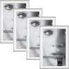 imageMCS Framatic Fineline Aluminum Frame Black 8 x 10 in matted to 5 x 7 in 4 pkSilver