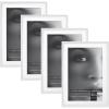 imageMCS Framatic Fineline Aluminum Frame Black 8 x 10 in matted to 5 x 7 in 4 pkWhite