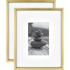 imageMCS Master ampamp Co Foundry Metal 11x14 Picture Frame Display Pictures 85x11 With Mat or 11x14 Without Mat Vertical ampamp Horizontal Wall Hanging Picture Frame for Photos ampamp Posters Black 1PackBrass