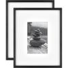 imageMCS Master ampamp Co Foundry Metal 11x14 Picture Frame Display Pictures 85x11 With Mat or 11x14 Without Mat Vertical ampamp Horizontal Wall Hanging Picture Frame for Photos ampamp Posters Black 1PackBlack