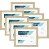 imageMCS Studio Gallery Matted Document Frame Set 11 x 14 Matted Certificate Frames Fit 85 x 11 Diplomas Documents ampamp Certificates Natural Woodgrain 8Pack