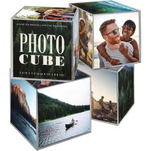 imageMCS 325x325 Inch Clear Plastic 6 Sided Photo Cube 4Pack Clear 65750