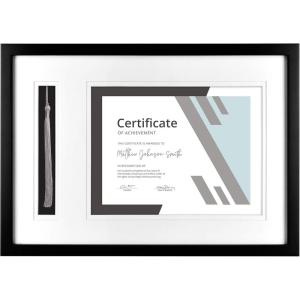 imageMCS Black Graduation Diploma and Tassel Frame 1825x13 Inch Overall SizeBlack