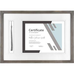 imageMCS Black Graduation Diploma and Tassel Frame 1825x13 Inch Overall SizeGray