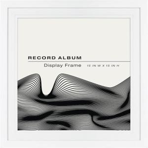 imageMCS Double Matte Record Album Frame 165x25 Record Frame White Frame for LP Vinyl Record ampamp Jacket Display 1PackWhite