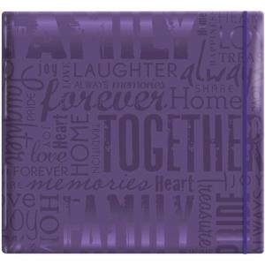imageMCS Expandable 10Page Glitter Scrapbook Album with Photo Opening Cover and 12 x 12 Inch Pages 135 x 125 Inch Black DiamondPurple