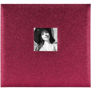 imageMCS Expandable 10Page Glitter Scrapbook Album with Photo Opening Cover and 12 x 12 Inch Pages 135 x 125 Inch Black DiamondRed
