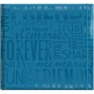 imageMCS Expandable 10Page Glitter Scrapbook Album with Photo Opening Cover and 12 x 12 Inch Pages 135 x 125 Inch Black DiamondTeal