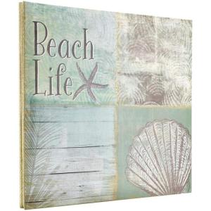 imageMCS Expandable 10Page Scrapbook Album with 12 x 12 Inch Pages 135 x 125 Inch Beach Life
