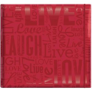 imageMCS Expressions Collection Live Laugh Love Expandable 10Page Scrapbook Album with 12 x 12 Inch Pages 135 x 125 Inch Red