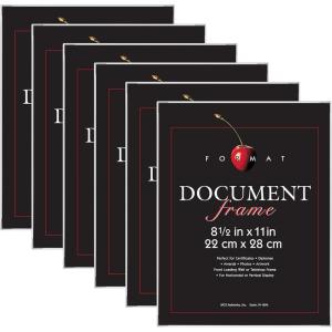 imageMCS Format Document Frame Diploma and Certificate Frame White 85 x 11 6Pack