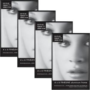 imageMCS Framatic Fineline Aluminum Frame Black 8 x 10 in 4 pkBlack