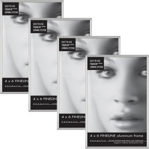 imageMCS Framatic Fineline Aluminum Frame Black 8 x 10 in 4 pkSilver