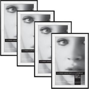imageMCS Framatic Fineline Aluminum Frame Black 8 x 10 in matted to 5 x 7 in 4 pkBlack