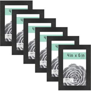 imageMCS Gallery Essential Frame Black Woodgrain 8 x 10 in 6 pkBlack Woodgrain