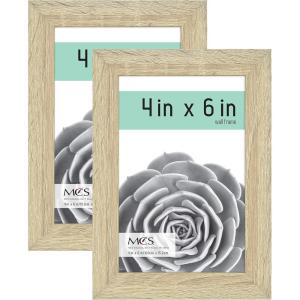 imageMCS Gallery Essential Frame Black Woodgrain 8 x 10 in 6 pkNatural Woodgrain