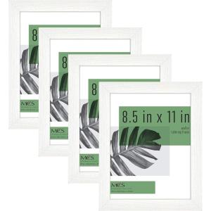 imageMCS Studio Document Frame Set Gallery Wall Frames Fit 85 x 11 Diplomas Documents ampamp Certificates White Woodgrain 4Pack