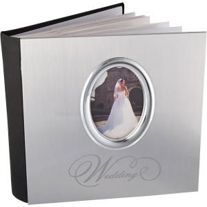 imageMCS Wedding Photo Album Holds 200 4x6 Photos with Memo Space Silver Cover Clear SideLoading Pockets  Elegant Scrapbook Style Memory Book for Weddings Engagements ampamp Anniversaries