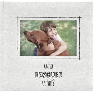 imageMCS Who Rescued Who Photo Album Holds 200 4x6 Pet Photos with Memo Space Cream Cover Clear SideLoading Pockets  Dog ampamp Cat Memory Book for Rescue Pets  A Heartfelt Gift for Animal LoversWho Rescued Who