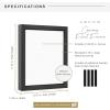 imageMCS Floating Frame with Canvas Included Art Frames for Canvas Paintings with Adhesive Fasteners and Hanging Hardware Black 12 x 16 InchBlack