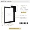 imageMCS Floating Frame with Canvas Included Art Frames for Canvas Paintings with Adhesive Fasteners and Hanging Hardware Black 12 x 16 InchBlack