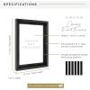imageMCS Floating Frame with Canvas Included Art Frames for Canvas Paintings with Adhesive Fasteners and Hanging Hardware Black 12 x 16 InchBlack