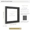 imageMCS Floating Frame with Canvas Included Art Frames for Canvas Paintings with Adhesive Fasteners and Hanging Hardware Black 12 x 16 InchBlack