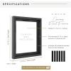imageMCS Floating Frame with Canvas Included Art Frames for Canvas Paintings with Adhesive Fasteners and Hanging Hardware Black 12 x 16 InchBlack