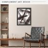imageMCS Floating Frame with Canvas Included Art Frames for Canvas Paintings with Adhesive Fasteners and Hanging Hardware Black 12 x 16 InchBlack