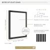 imageMCS Floating Frame with Canvas Included Art Frames for Canvas Paintings with Adhesive Fasteners and Hanging Hardware Black 12 x 16 InchBlack