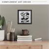 imageMCS Floating Frame with Canvas Included Art Frames for Canvas Paintings with Adhesive Fasteners and Hanging Hardware Black 12 x 16 InchBlack
