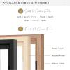 imageMCS Floating Frame with Canvas Included Art Frames for Canvas Paintings with Adhesive Fasteners and Hanging Hardware Black 12 x 16 InchBlack