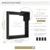 imageMCS Floating Frame with Canvas Included Art Frames for Canvas Paintings with Adhesive Fasteners and Hanging Hardware Black 12 x 16 InchBlack